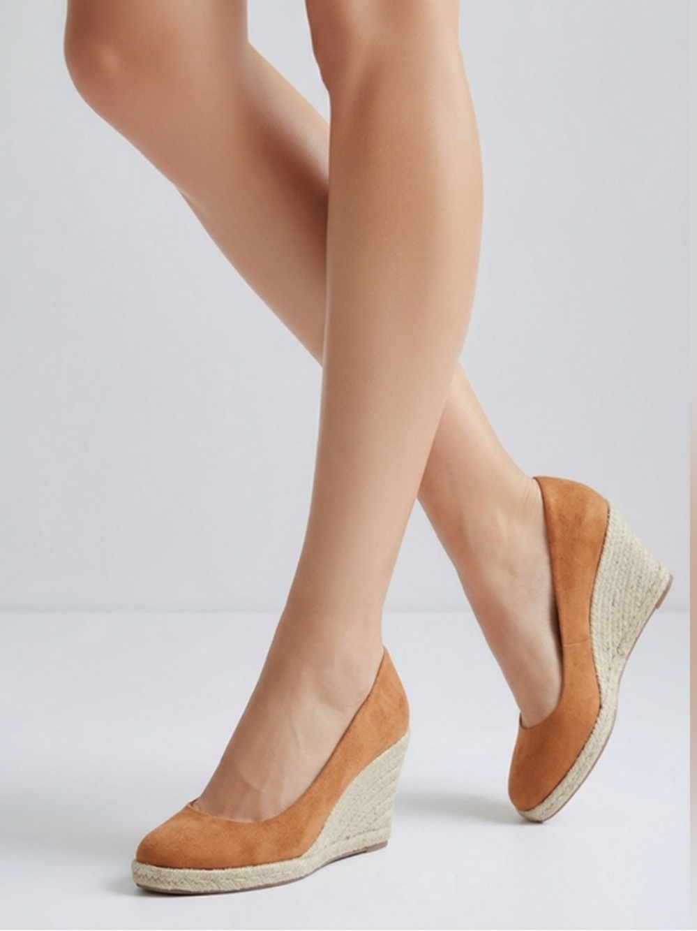 J. Crew Factory Espadrille Wedges in Pale Clay | Size 8.5